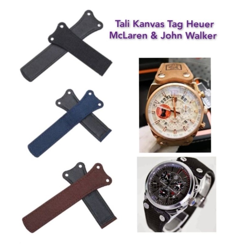 Strap Tali Jam Tangan Kanvas Nilon Mclaren dan John Walker Tali Kanvas Tag Heuer