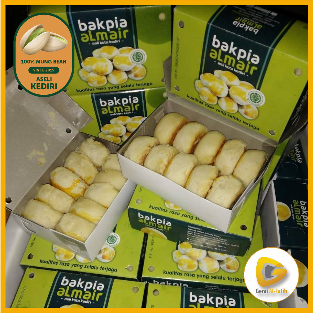 

Yukii Store - Bakpia Almair Oleh - Oleh Khas dan Aseli dari Kediri per Kotak isi 10 Biji