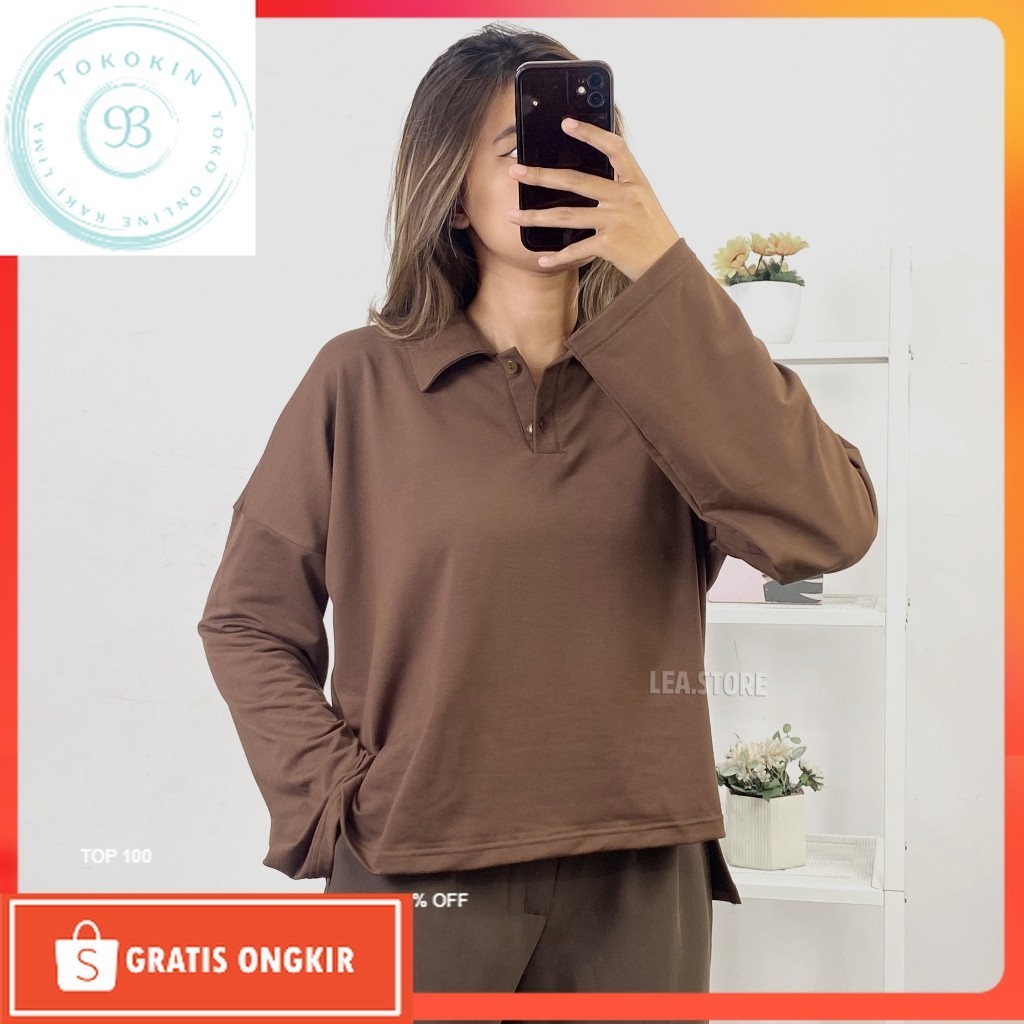 YASMIN POLO SHIRT / KAOS POLO OVERSIZE / LEA STORE