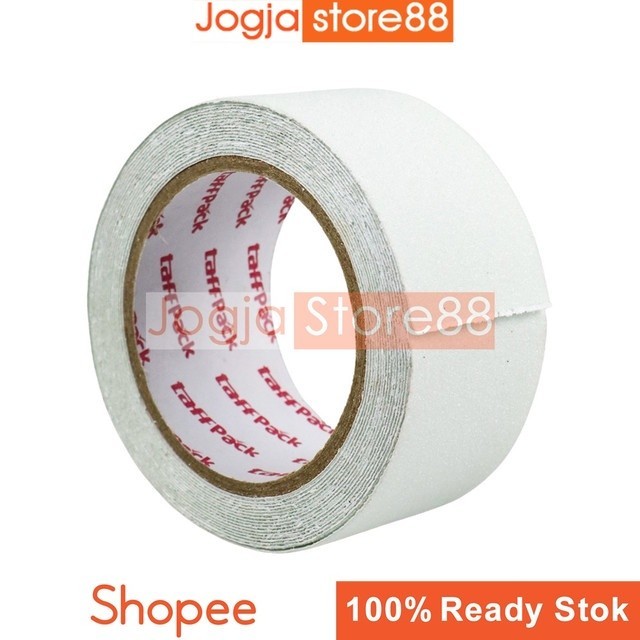 

Tape Lakban Safety Grip Anti Slip Strong Traction Size 5 m x 5 cm | Lem Adhesive Satu Sisi - Transparent