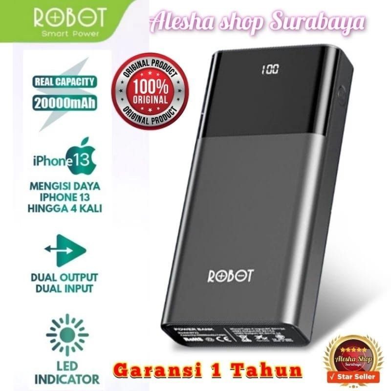 PRODUK TERBARU # PowerBank ROBOT 10000mAh 20000mAh 30000mAh RT11 / RT12 / RT22 / RT23 / RT32 / RT180