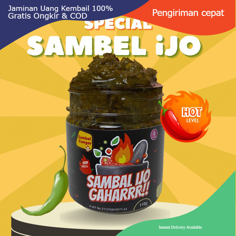 

Sambal Ijo Gahar by Sambel Congor (Sambel ijo padang sambel enak asli Sambel Oelek super pedas viral) INSTAN TERMURAH