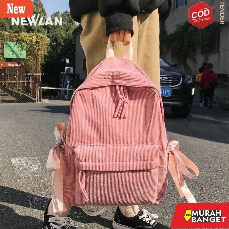 Tas laptop wanita terviral- NEWLAN BB015 Tas Ransel Min Tao Bag Ransel Korea Backpack Fashion Ulzzan