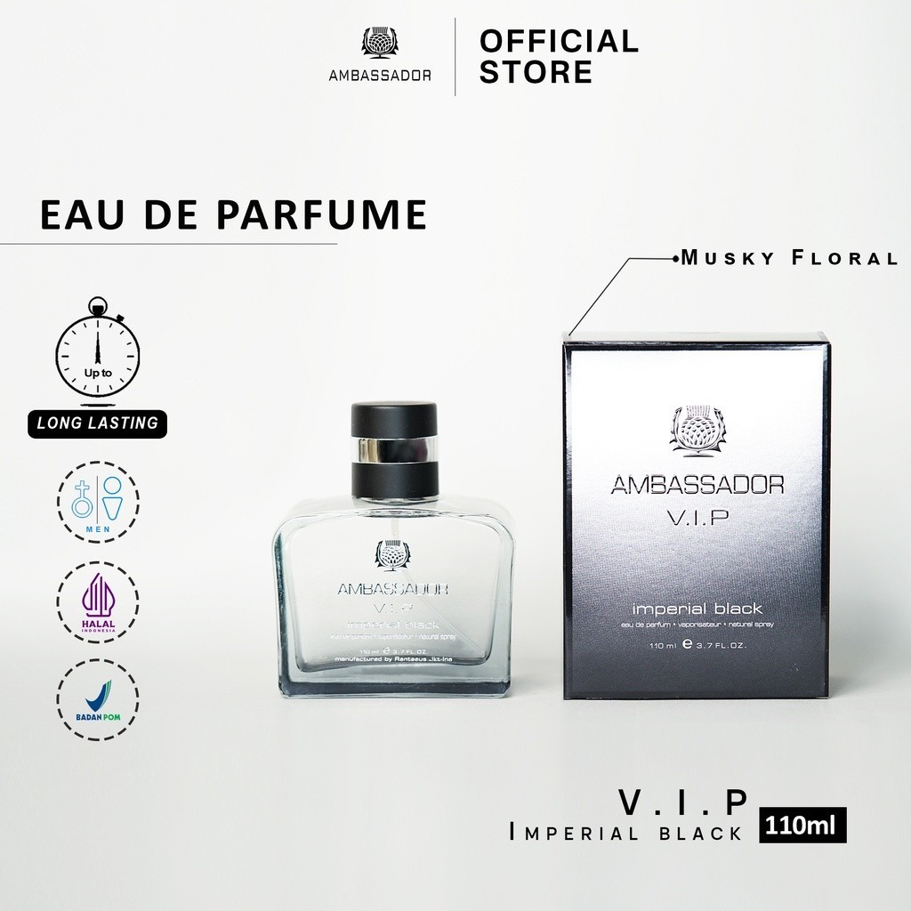 PRODUK TERBARU # Ambassador Eau De Parfume VIP Imperial Black - 110ml