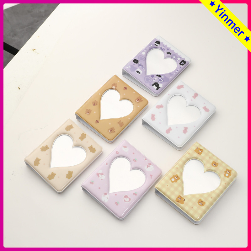 

COD✨Album Kartu Penyimpanan Hati Beruang Kecil Album Foto Polaroid 3 inci Album Kartu Album Idola-Yinmer