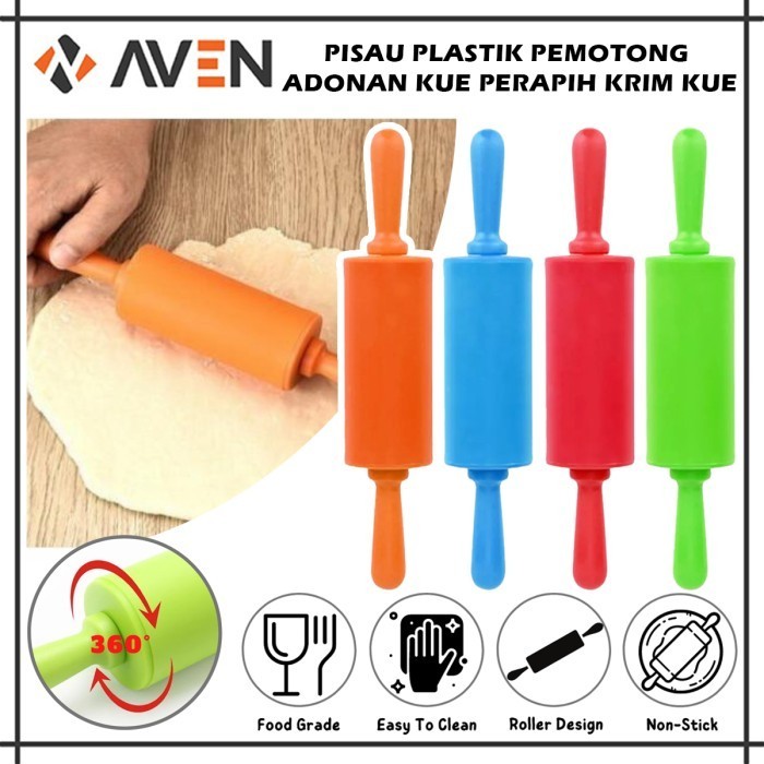 AVEN Alat Penggiling Adonan Kue Pizza Rolling Pin Penipis Kulit Pastel