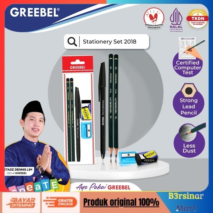 

[[KUALITAS TERBAIK]] GREEBEL Stationery Set 201810 /Stationary/Paket Alat Tulis Set COD