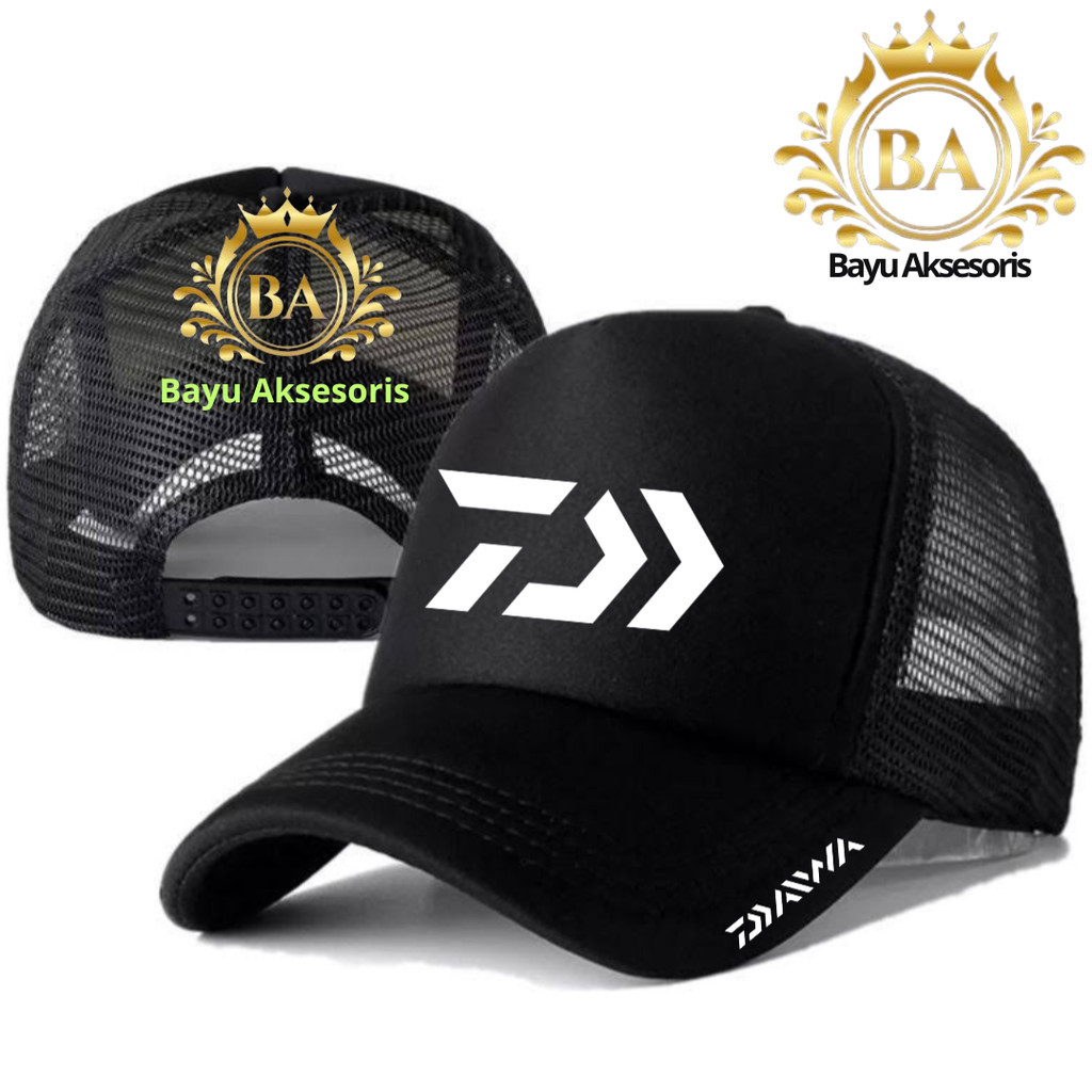 Bayu Aksesoris Topi Trucker DAIWA - Topi Distro DAIWA Logo - Topi DAIWA Premium - Topi Pria Dewasa -