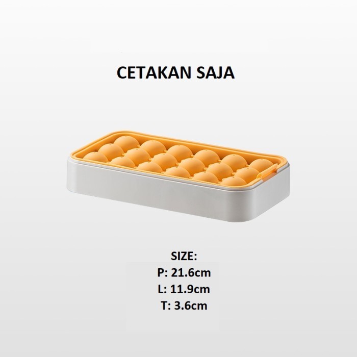 

[[ K23 - BEST SELLER ]] PINMOO ROUND ICE SILICONE TRAY TEMPAT CETAKAN ES BATU BULAT - AAB039 - CETAKAN SAJA, WHITE