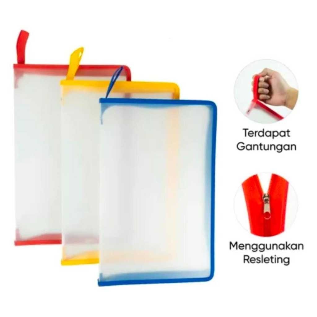 

[RP] (1 PCS) Map Zipper / Map File Jala Seleting / Zipper File Jenia / Map Resleting Transparan Folio
