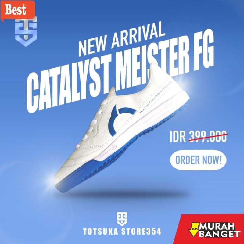 Sepatu Futsal Kekinian Sepatu Futsal Ortus Catalyst Meister FG Putih Grade Original 100% Bunyi Cit C