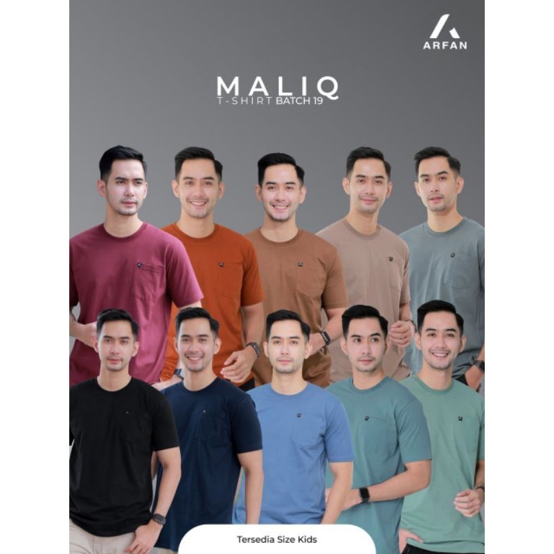 KAOS PRIA MALIQ T-SHIRT POLOS KANTONG SAKU DEPAN KAOS HITZ TERBARU LENGAN PENDEK PRIA BY ARFAN AUDIN