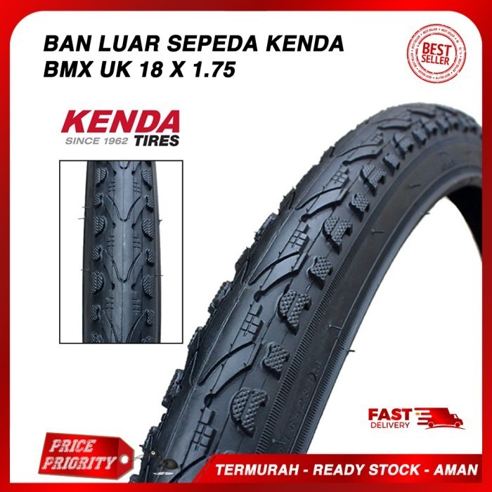 Ban Luar KENDA 18 x 1.75 / Ban Luar Sepeda 18 x 175 Sepeda Anak, BMX