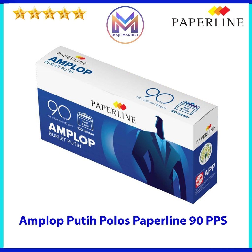 

Amplop Putih Polos Paperline 90 PPS Isi 100 Lembar / ( 110 x 230 mm)