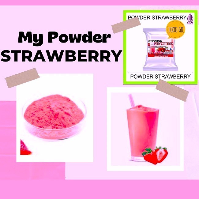 

[Ready] BUBUK MINUMAN RASA STRAWBERRY - POWDER REGULER 1 KG