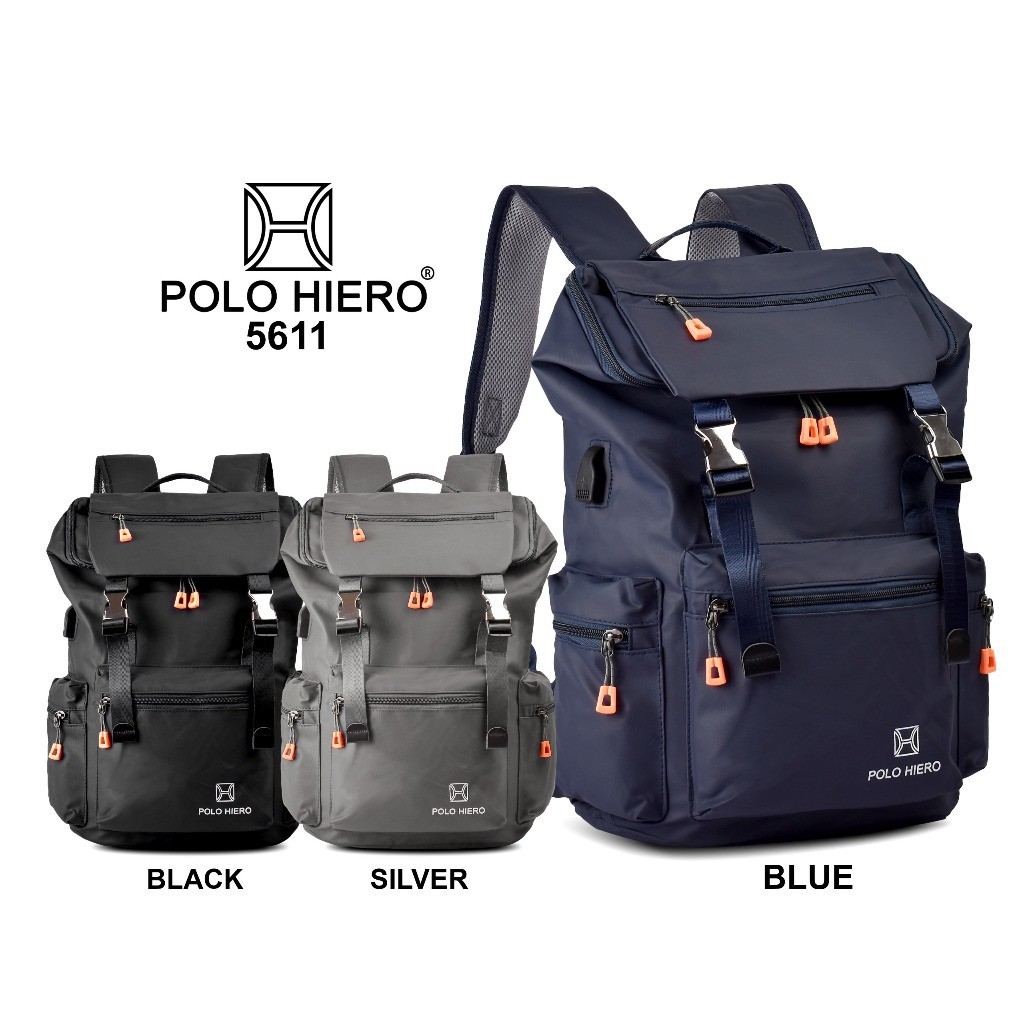 POLO HIERO Tas Ransel Polo Hiero 5611 Tas Backpack Serut Pria