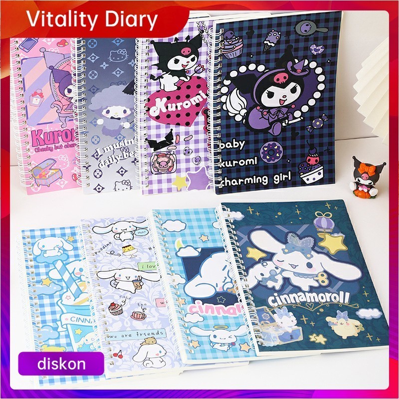 

【COD❤️】Buku catatan pelajar Kuromi, buku catatan koil A5 gaya ins, buku catatan Sanrio yang lucu VDY