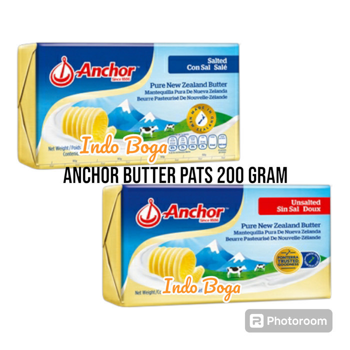 

Anchor pats butter unsalted / salted 200 gram