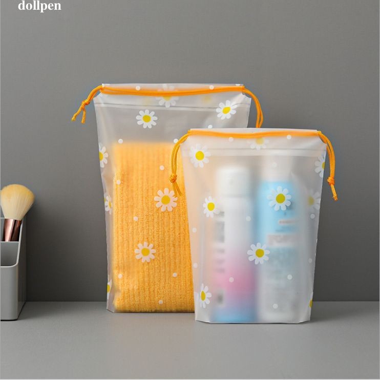 Tas Serut Tas Serut Plastik Sepatu Buram Organizer Perjalanan Kaus Kaki Pakaian Transparan /dollpen