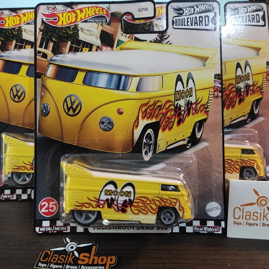 HOTWHEELS PREMIUM VOLKSWAGEN DRAG BUS BOULEVARD MOONEYES New Arival