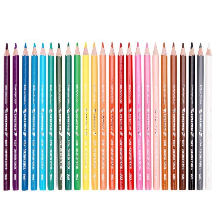 

✨LARIS✨ -Pensil Warna DELI 24 Warna Super Wings Bonus Serutan - EC00827