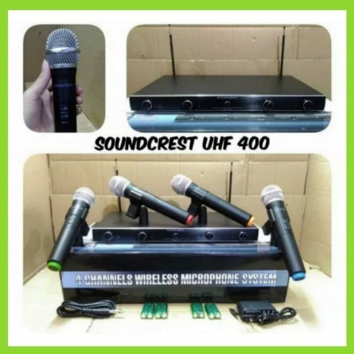 LG09 Mic wireless soundcrest UHF-400 4 mic wireless soundcrest uhf400