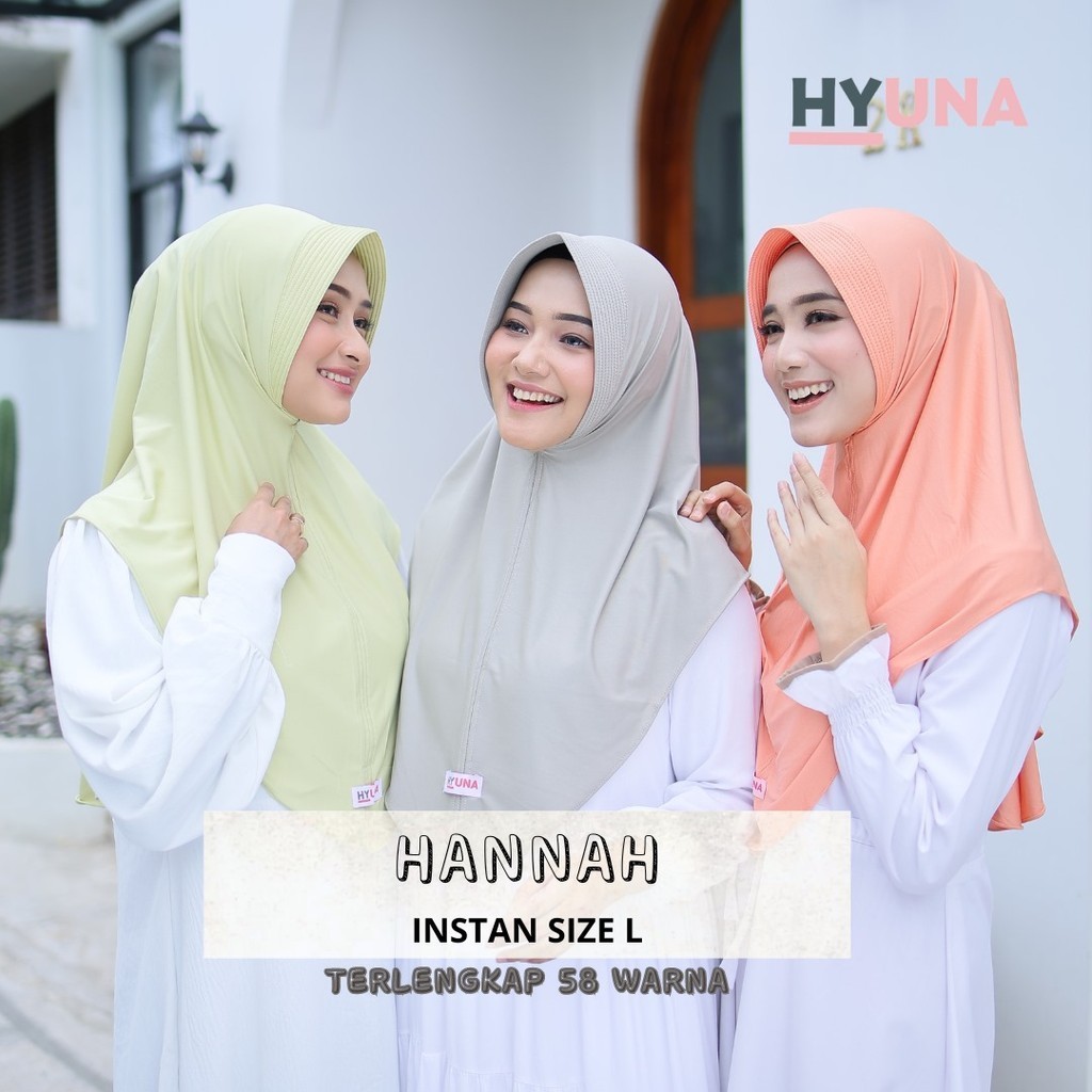 Hijab Instan / Hijab Sport / Hijab Bergo Pet Hannah Ukuran L