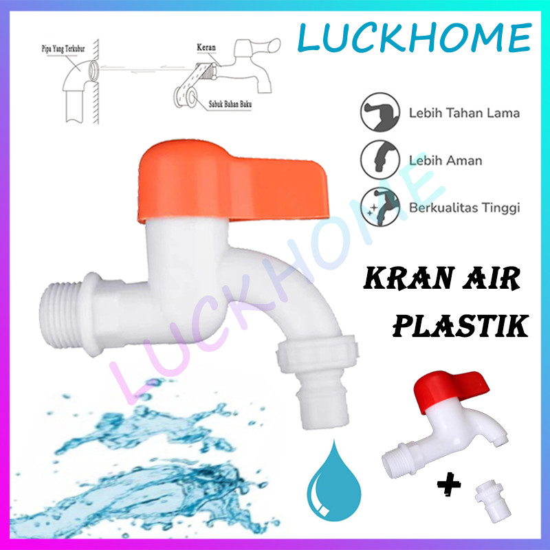 Kran Air Plastik Kran Tembok Mesin Cuci Keran Air Tembok Taman Kran Keran Air Plastik Jumbo Kran Air