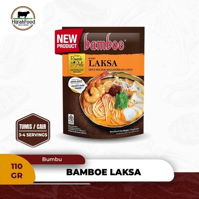 

Bamboe Premium Taste Bumbu Laksa 110 gram Spice Mix for Singaporean Laksa Praktis Dengan Santan Bubuk