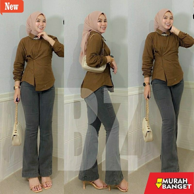 Denim Panjang Wanita Celana Jeans Wanita Celana Cutbray Jeans Highwaist Jeans Cutbray Stretch Bahan 