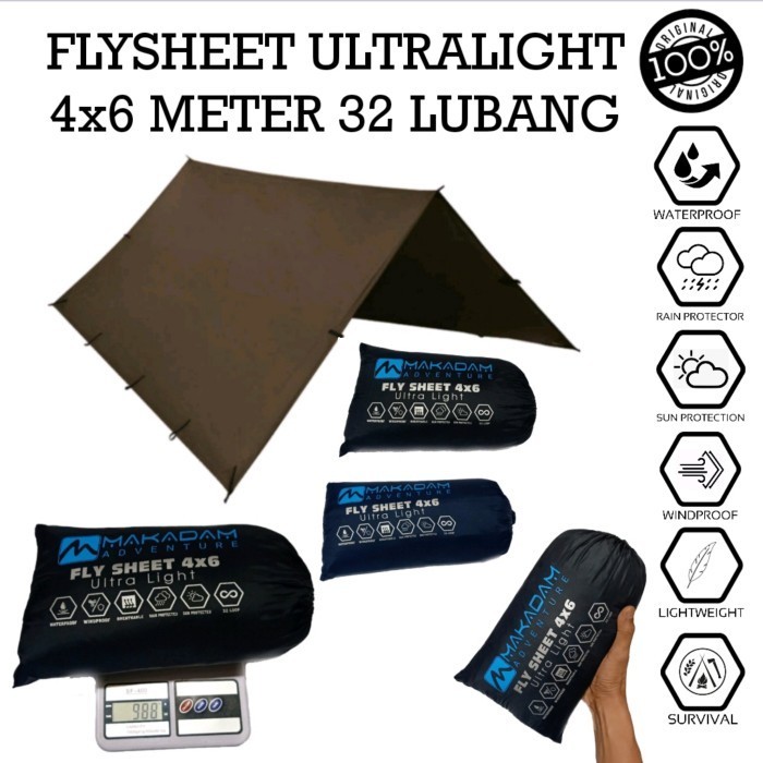 terlaris tenda flysheet tenda 4x6 meter ultralight waterproof anti air