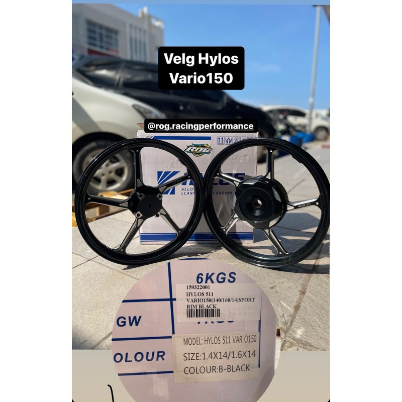 VELG HYLOS HONDA VARIO FG511 MODEL ENKEI FG511 WARNA HITAM