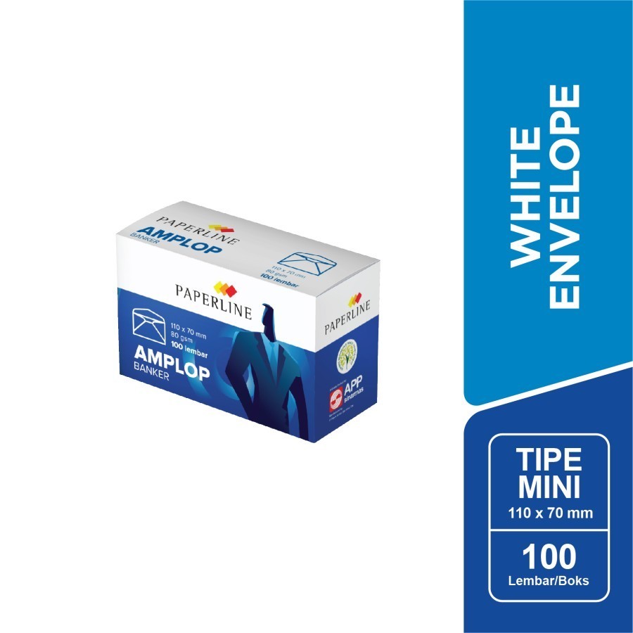 

Amplop PAPERLINE Banker Kecil Uk 70x110mm - isi 100lbr