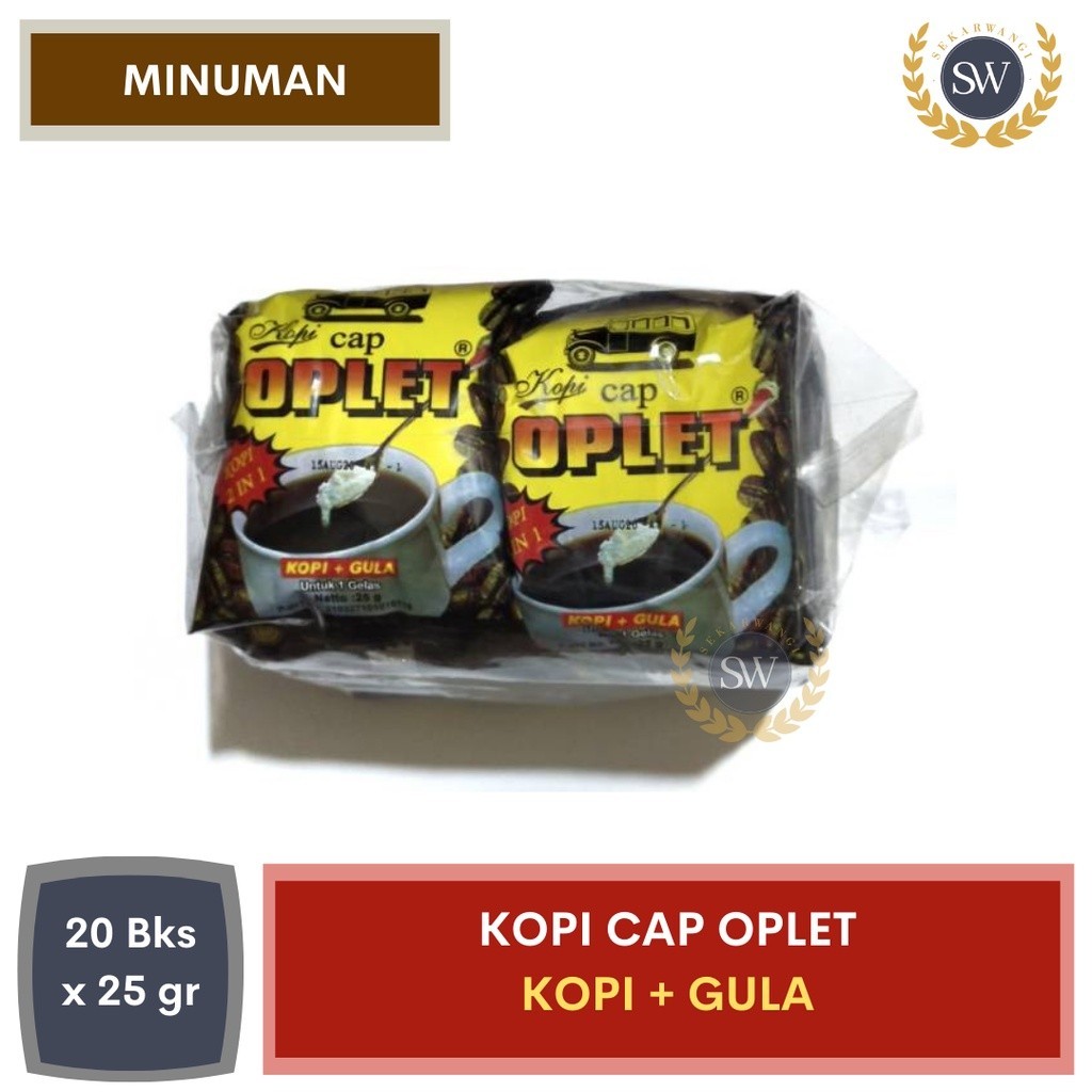 

Kopi Cap Oplet (Kopi + Gula) PAK (Isi 20 sachet x 25gr)