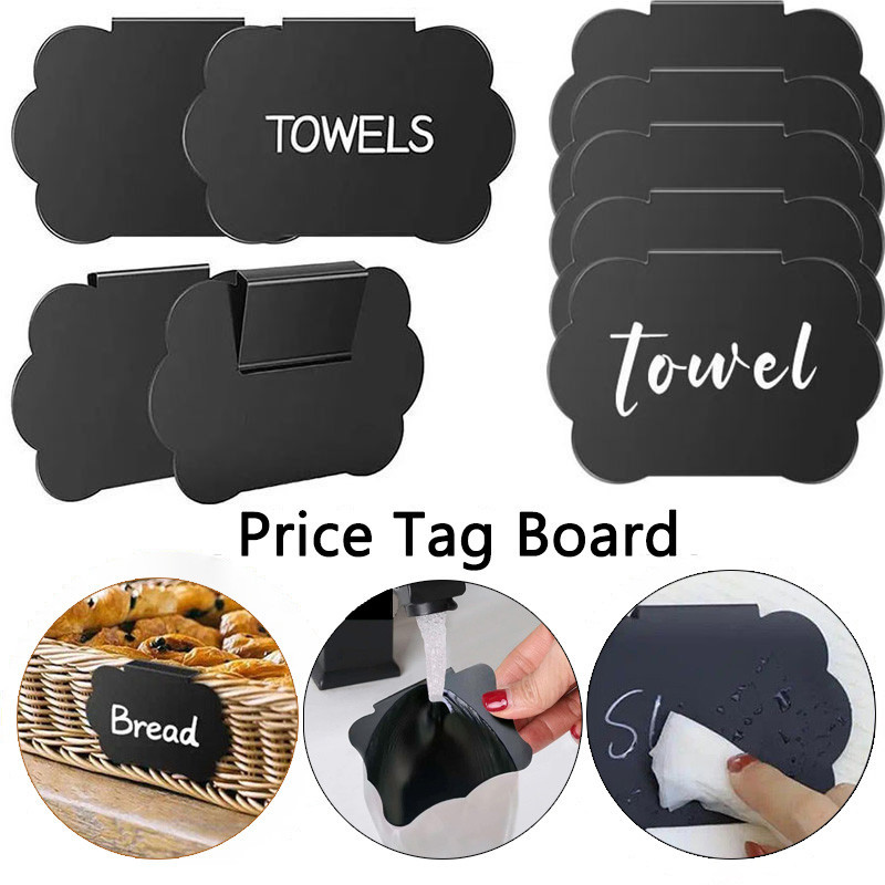 

10PCS Papan Kapur Menu Cafe Price Tag Klip Label Papan Tulis Untuk Penyimpanan Tanda Papan Tulis Mini Sebagai Kartu Catatan Atau Label Label Pemegang Label Harga Klip Tanda Rak Keranjang Tag