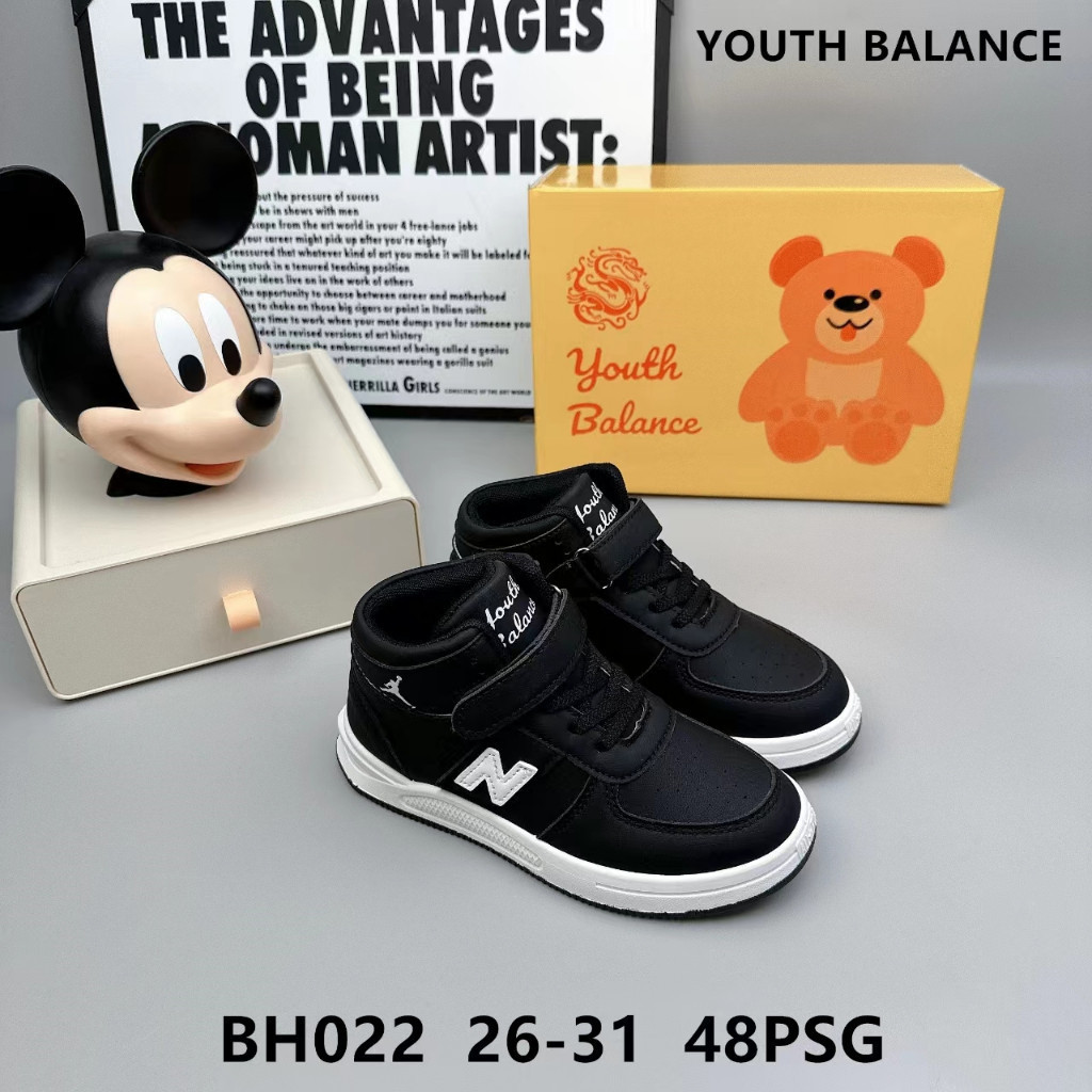 Sepatu Sekolah Anak / Sepatu Anak Laki Laki Perempuan/ Sneaker anak New Youth Balance BH022