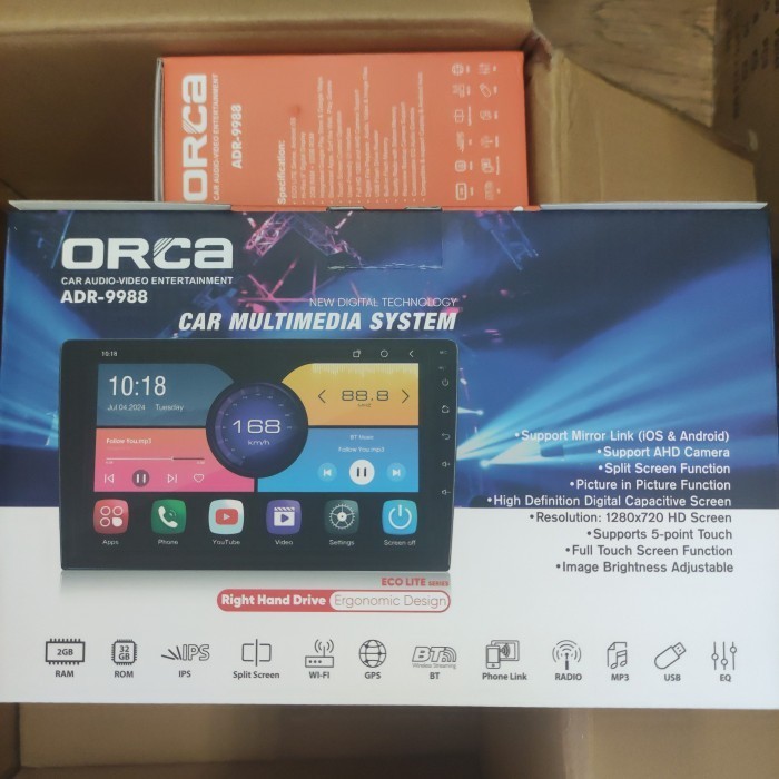 HEAD UNIT ORCA ECO LITE SERIES 9 INCH / Head Unit Android Orca eco Lite SERIES 9 INCH / HEAD UNIT OR