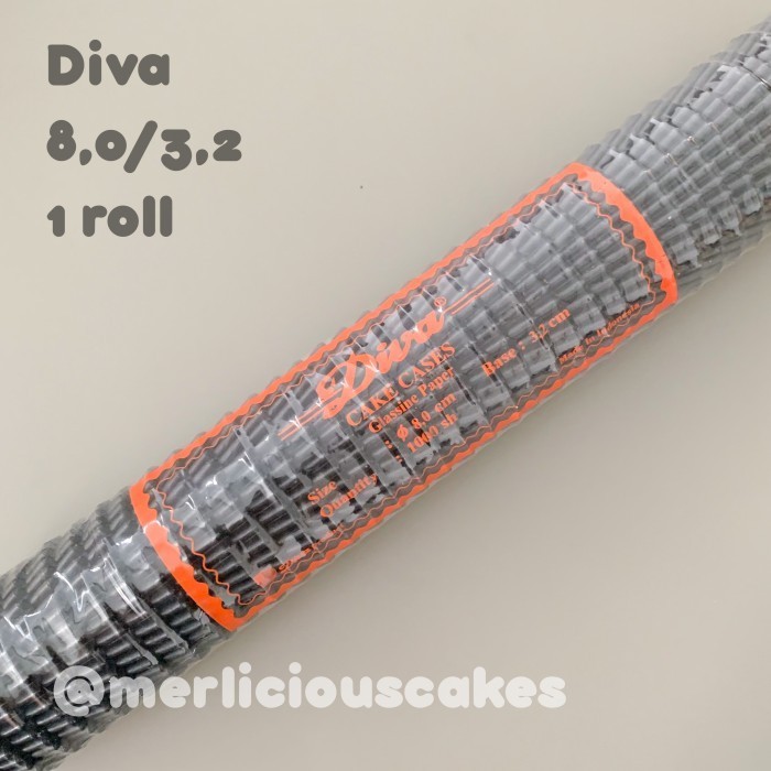 1 Roll Diva Mini Cupcakes Nastar Jumbo Cases Hitam 80/32 Paper Cup 1000 Pcs