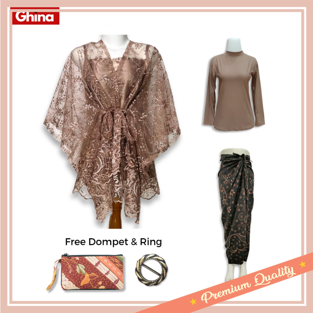 Kebaya buat Wedding kondangan Modern Remaja Murah / [Paket 5in1] Baju Oneset Kondangan Wanita Kekini