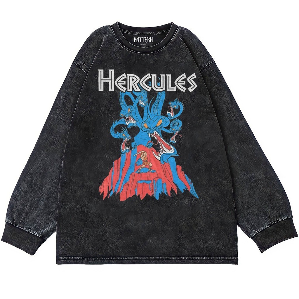Patternmerch "cartoon disney hercules the strong man" Oversize T-Shirt | Longsleeve Oversized | wash