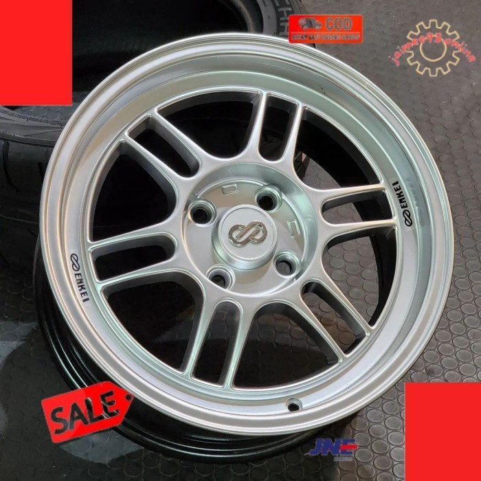 Bigsale✨ -velg racing r15 ENKEI RPF1 LEBAR 7 ET 40 SILVER Velg mobil ring 15
