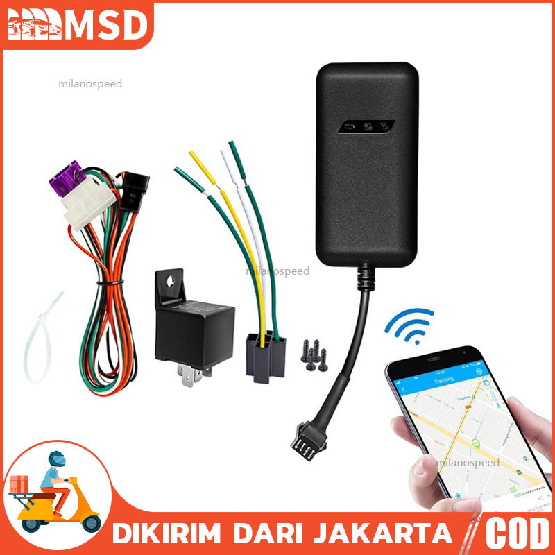 GT02A Pelacak Motor/Mobil GPS Tracker APP GPS Tracker GSM GPRS Kendaraan Pencari Lokasi Waktu Nyata 