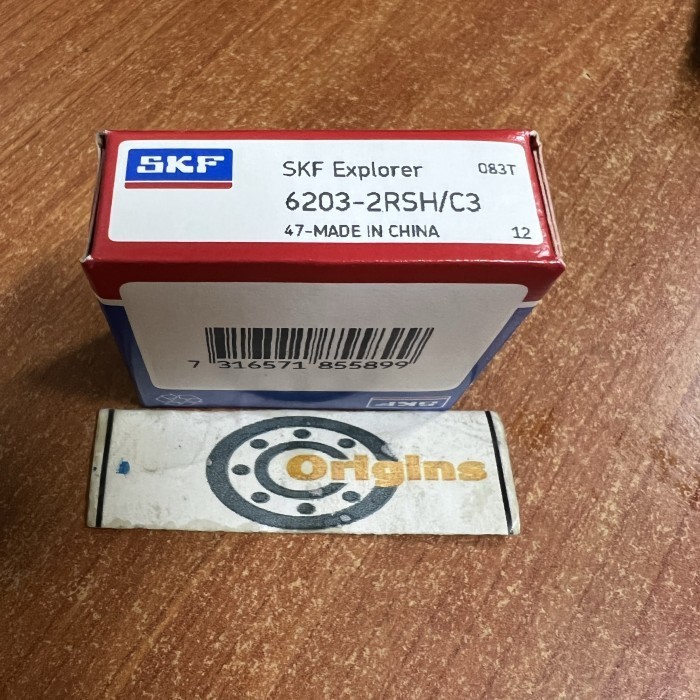 BEARING 6203 2RS C3 SKF ORIGINAL 6203-2RSHC3 ID 17mm x OD 40mm x 12mm ZK ONLINE