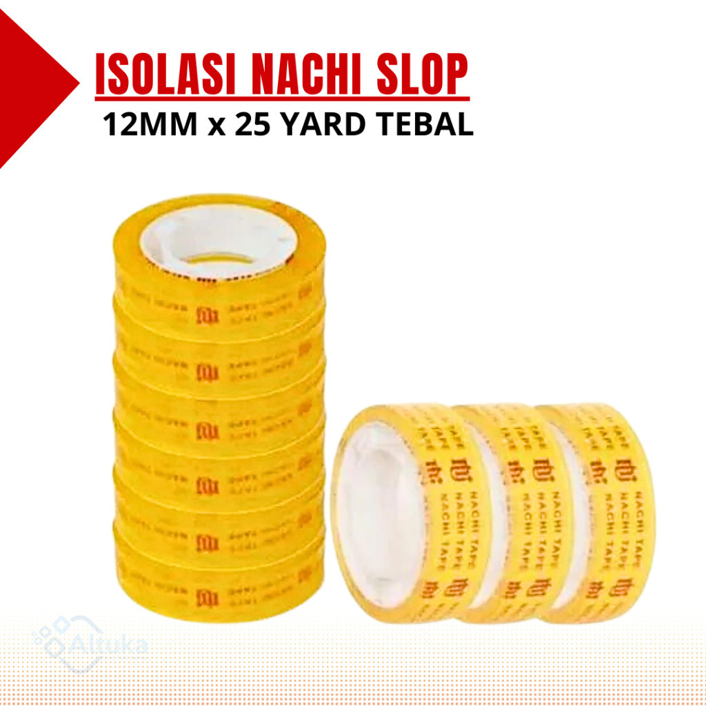 

(12 Pcs) Isolasi Nachi / Selotip Tape Bening Kecil 12mmx25yard Nachi Tebal