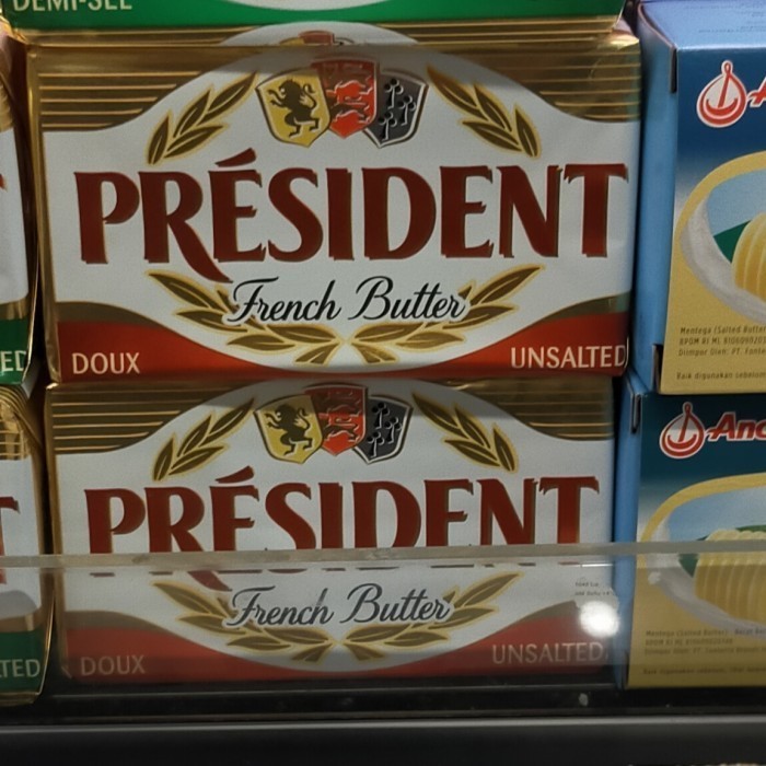 

president french butter unsalted 200gr mentega tawar tidak asin