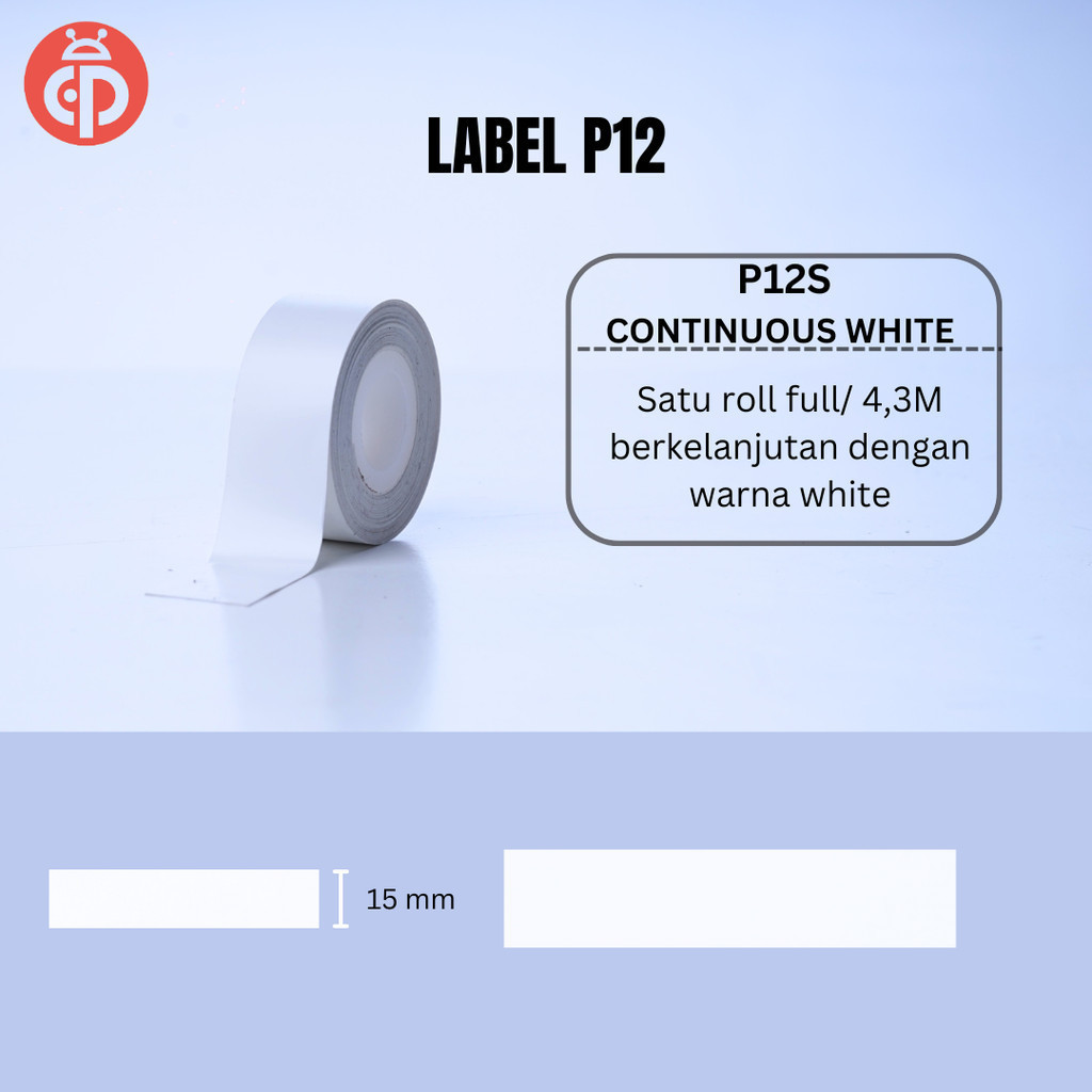 

Sticker Label Thermal Marklife Printer P12 Continous Label