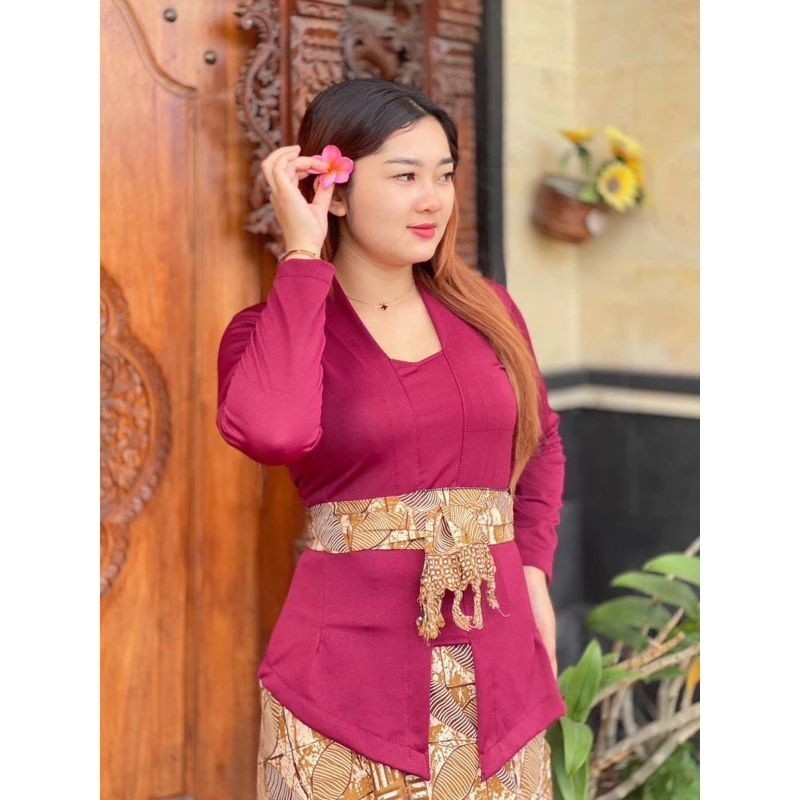 Kebaya Bali/ Kebaya Kartini polos/ kebaya Bali polos / kebaya wolfis/ Kebaya kutubaru polos