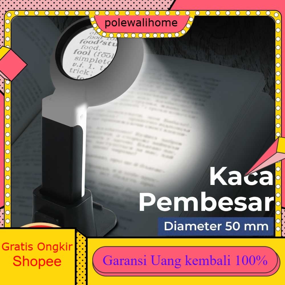 

NOF Kaca Pembesar Magnifying Lup with 12 LED 50mm 16X - TH-7020A