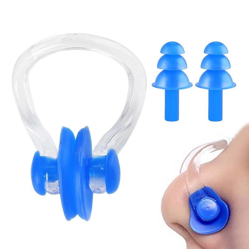 Swimming Nose Clip Ear Plug Set Waterproof Protection Ear Plug Silicone Swimming Nose Clip Swim Dive