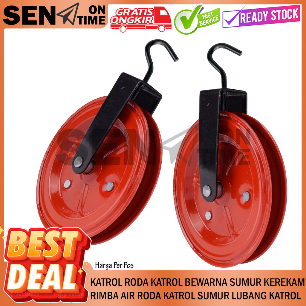 Katrol Mengangkat Kerekan Krekan Kuat Tahan Lama Galian Angkat Beban Ember Pekerjaan Rimba Air Varia
